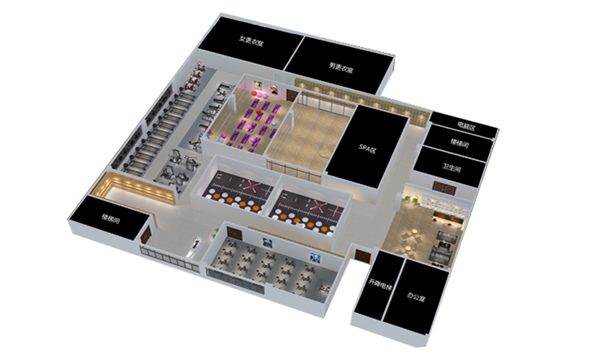 1700平方健身房配置方案-广西bsports(中国)体育健身器材有限公司官网